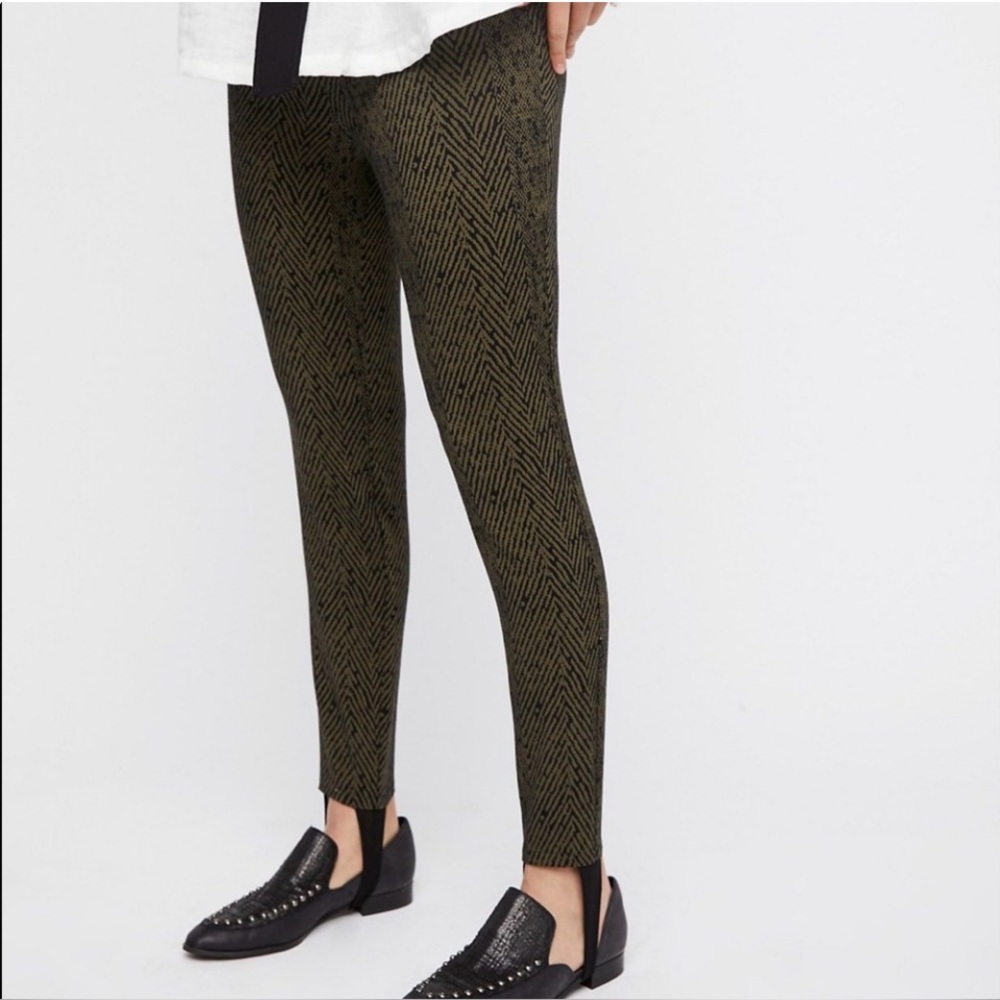 Free People Stirrup Pants – Size Small | Stretch High Rise | Side Zip